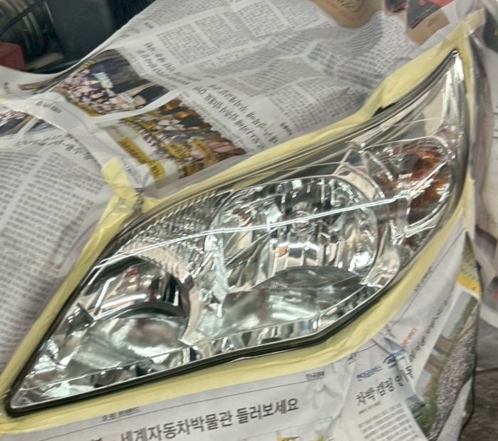 Headlight after restoration result