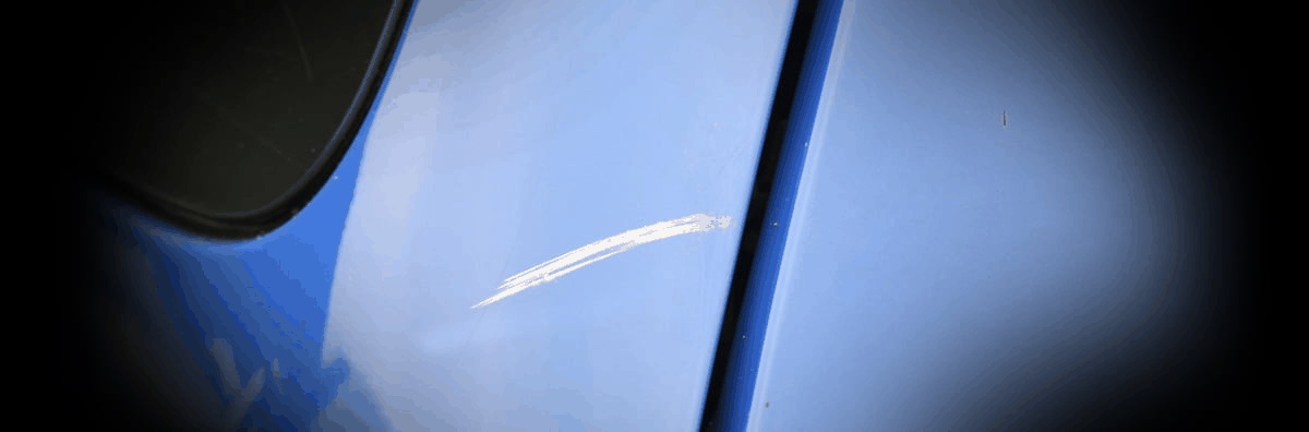 Blue spot paint repair before and after result