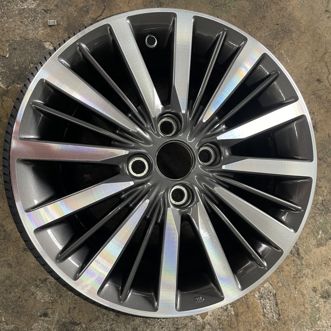 Finished diamond cut wheel repair result