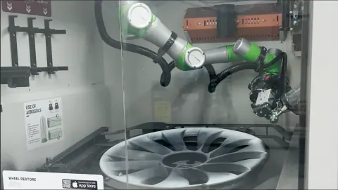 Wheel prepared before WM600 painting