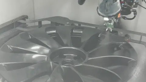 Close view of WM600 wheel coating